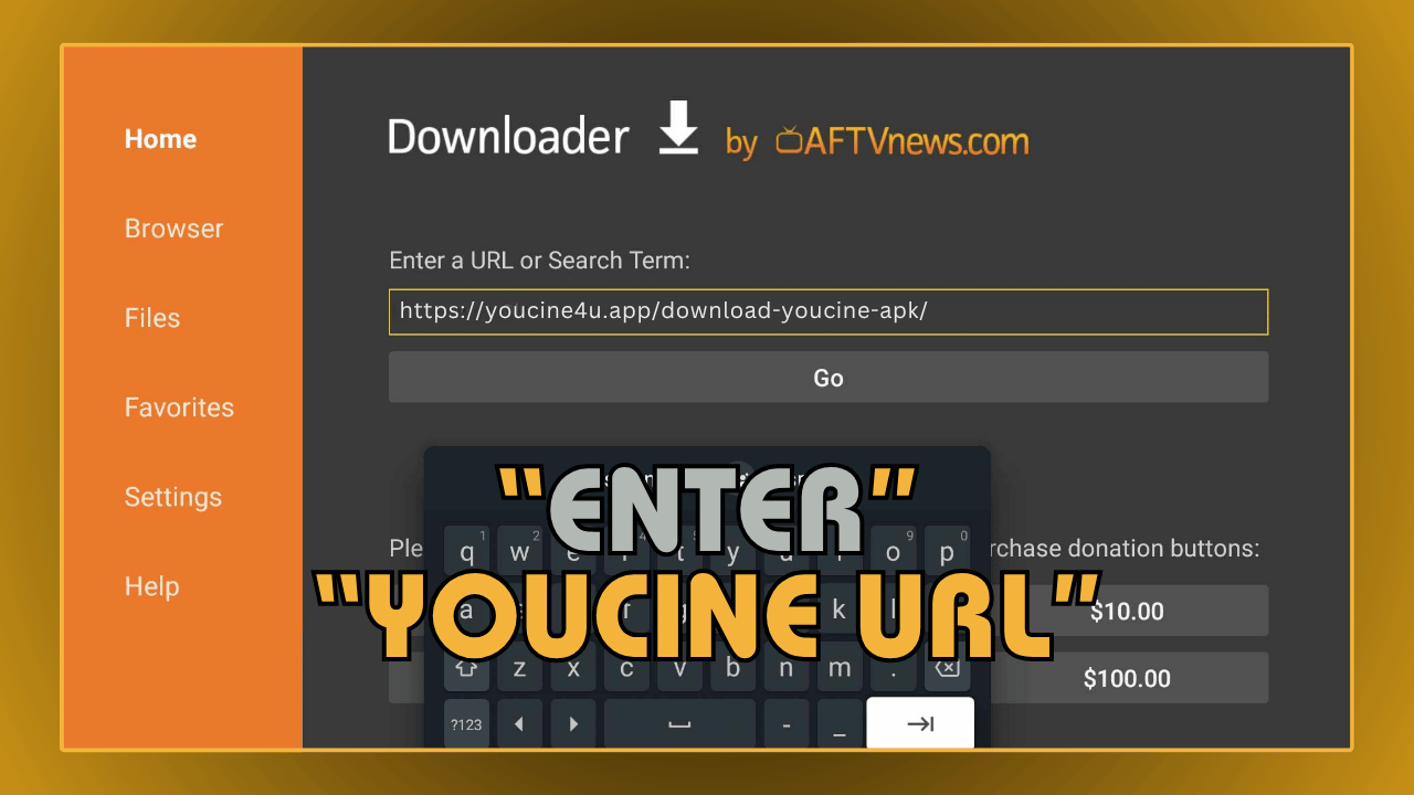Enter YouCine Download URL