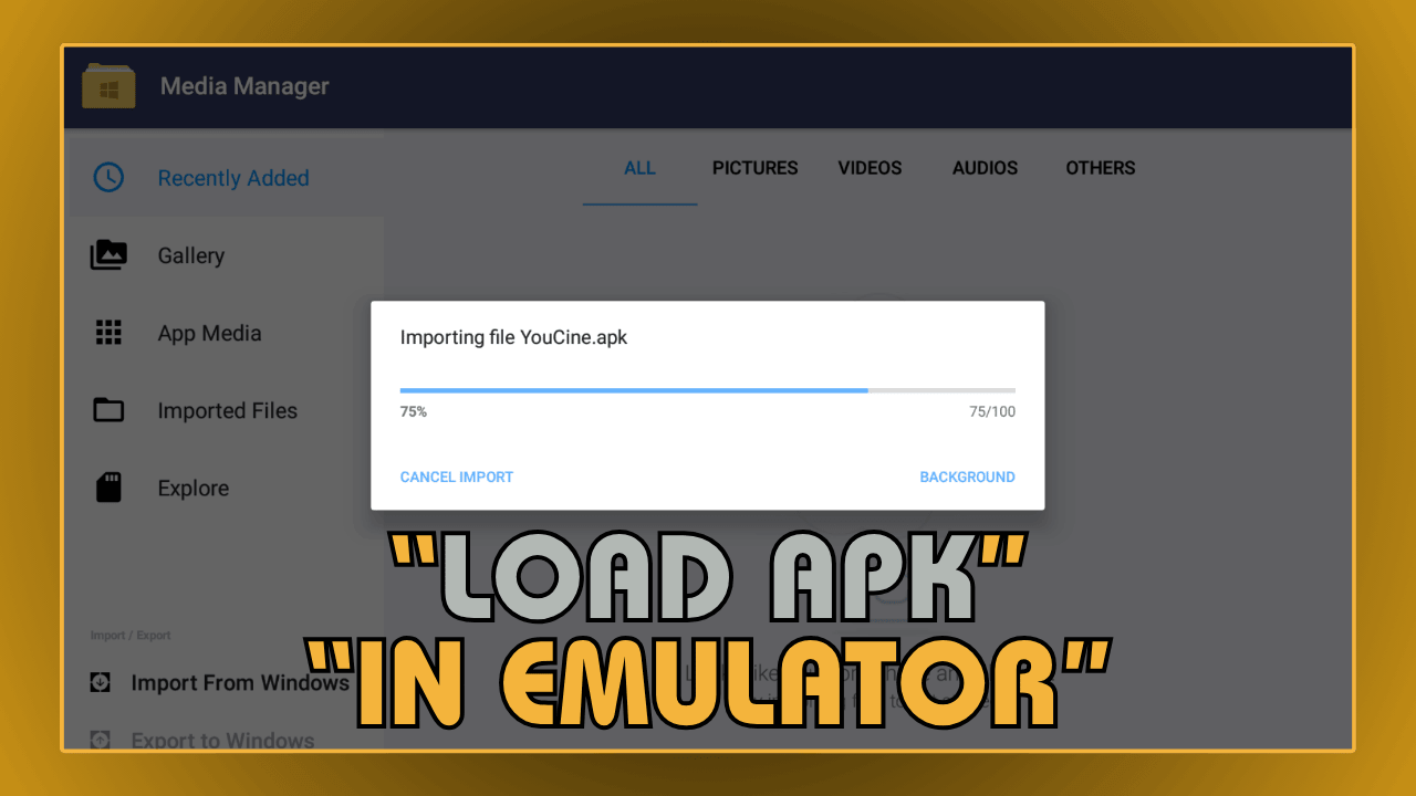 Load APK In Emulator